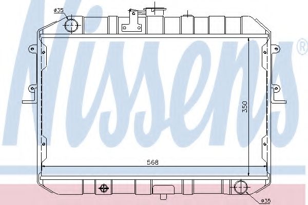 Радиатор, охлаждение двигателя NISSENS 62381