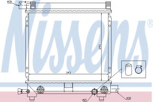 Радиатор, охлаждение двигателя NISSENS 62658
