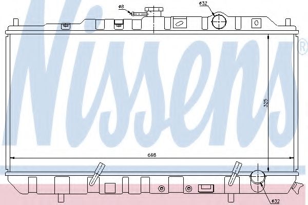 Радиатор, охлаждение двигателя NISSENS 63343