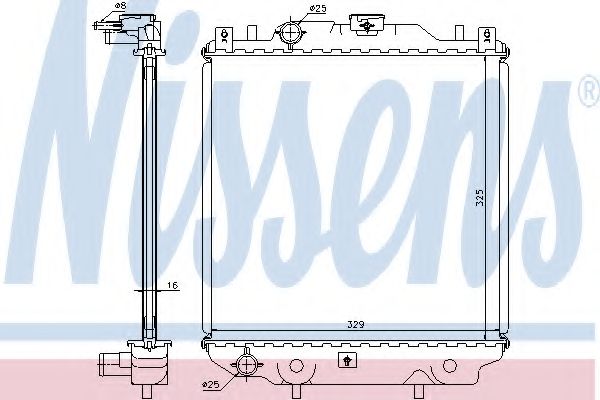 Радиатор, охлаждение двигателя NISSENS 64174A