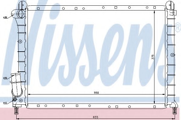 Радиатор, охлаждение двигателя NISSENS 61673