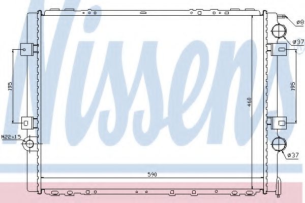 Радиатор, охлаждение двигателя NISSENS 63859