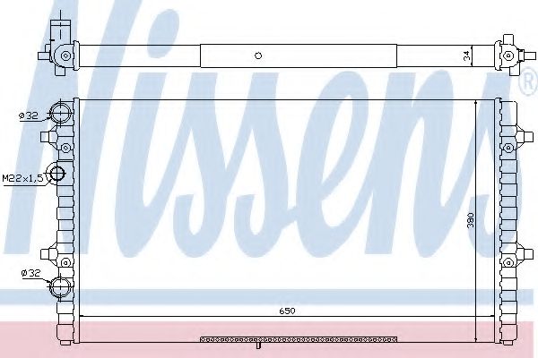 Радиатор, охлаждение двигателя NISSENS 67302