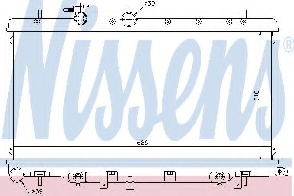 Радиатор, охлаждение двигателя NISSENS 67711