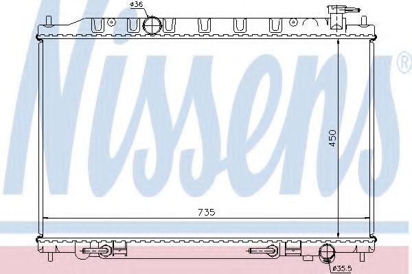 Радиатор, охлаждение двигателя NISSENS 68712