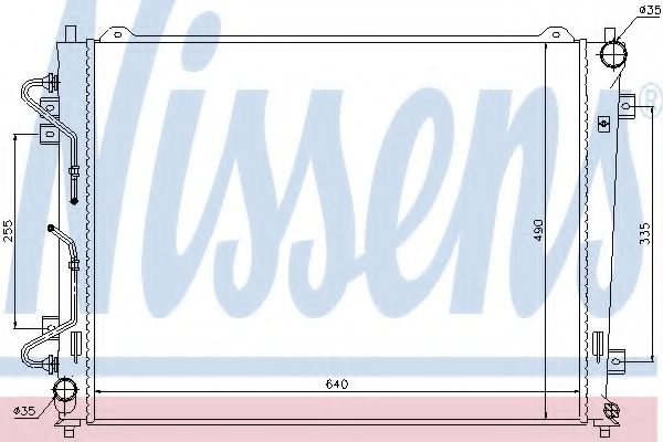 Радиатор, охлаждение двигателя NISSENS 66686