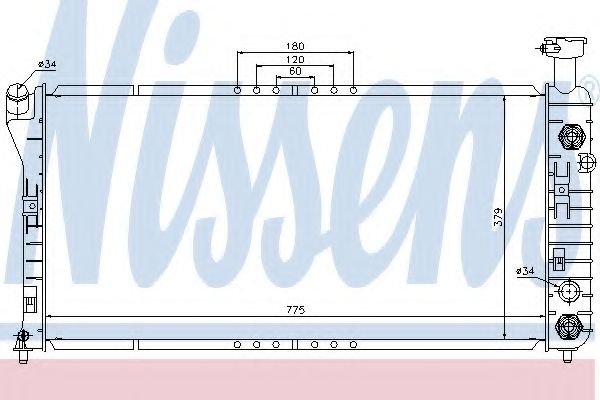 Радиатор, охлаждение двигателя NISSENS 69457