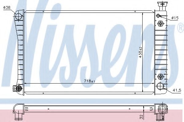 Радиатор, охлаждение двигателя NISSENS 69468