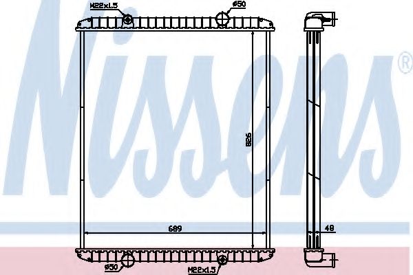 Радиатор, охлаждение двигателя NISSENS 638490