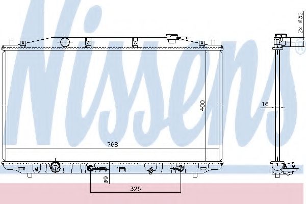 Радиатор, охлаждение двигателя NISSENS 68138