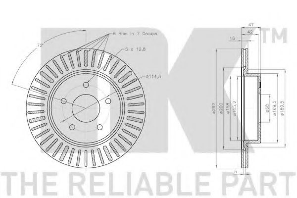 Тормозной диск NK 312297