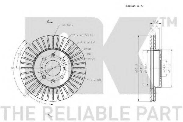 Тормозной диск NK 312656