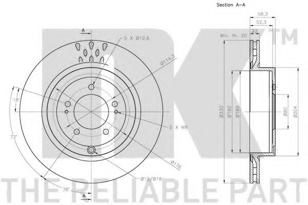 Тормозной диск NK 313081
