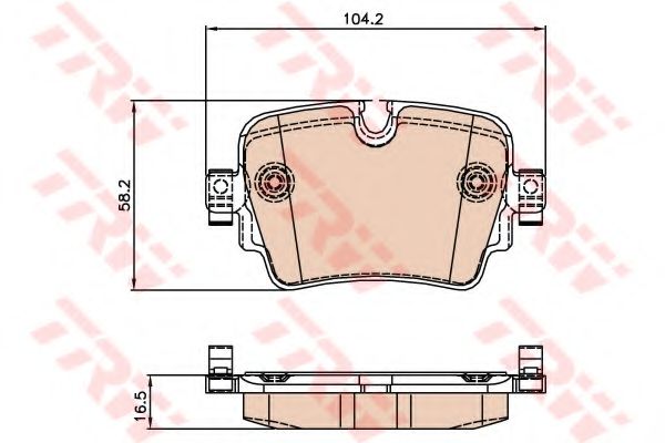 Комплект тормозных колодок, дисковый тормоз TRW GDB2066