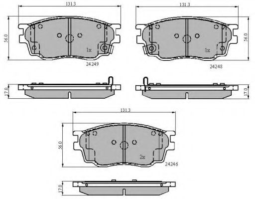 Комплект тормозных колодок, дисковый тормоз NATIONAL NP2642