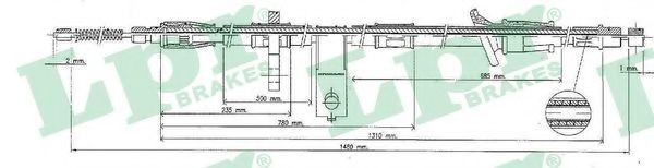 Трос, стояночная тормозная система LPR C0321B