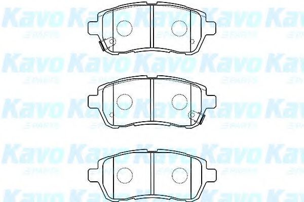 Комплект тормозных колодок, дисковый тормоз KAVO PARTS BP-1519