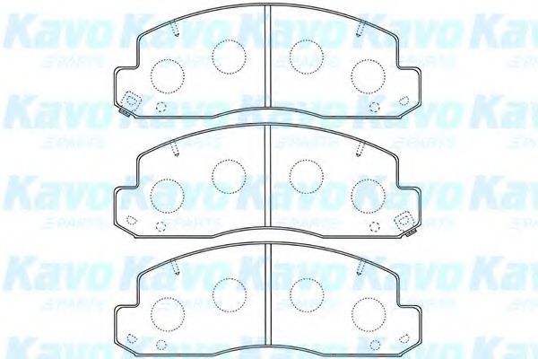 Комплект тормозных колодок, дисковый тормоз KAVO PARTS BP-9106