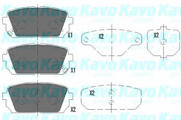 Комплект тормозных колодок, дисковый тормоз KAVO PARTS KBP-4019