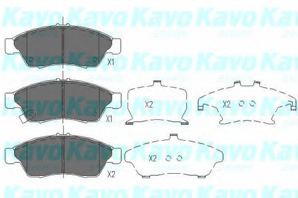 Комплект тормозных колодок, дисковый тормоз KAVO PARTS KBP-8510