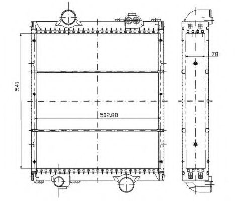 Радиатор, охлаждение двигателя NRF 50494