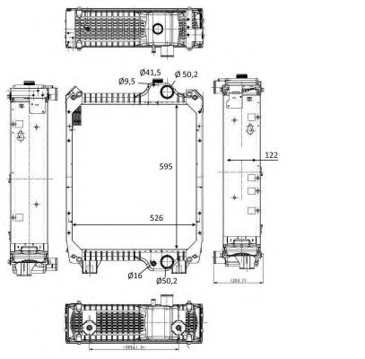 Радиатор, охлаждение двигателя NRF 58571