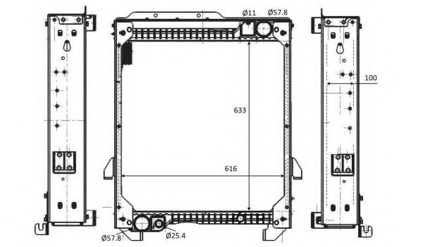 Радиатор, охлаждение двигателя NRF 58583