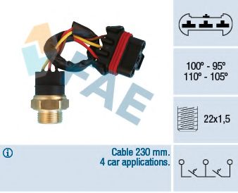 Термовыключатель, вентилятор радиатора FAE 38300