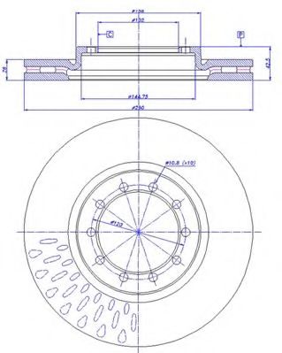 Тормозной диск CAR DF1163