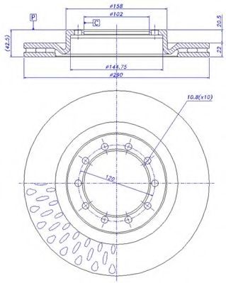 Тормозной диск CAR MDC2378