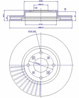 Тормозной диск CAR 142.855