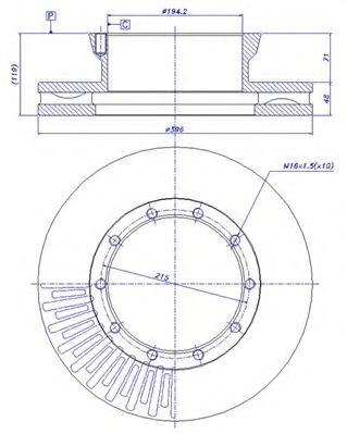 Тормозной диск CAR 151.400