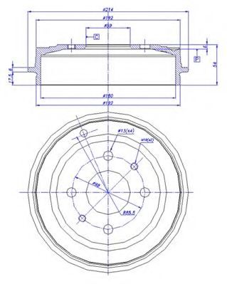 Тормозной барабан CAR 55171