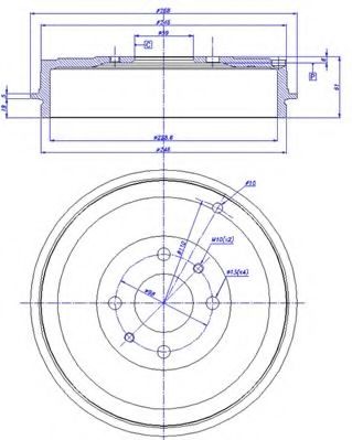 Тормозной барабан CAR 433.063