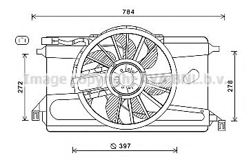 Вентилятор, охлаждение двигателя AVA QUALITY COOLING FD7561