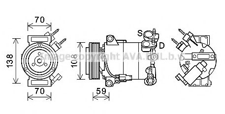 Компрессор, кондиционер AVA QUALITY COOLING FDK586