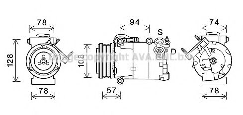 Компрессор, кондиционер AVA QUALITY COOLING FDK587