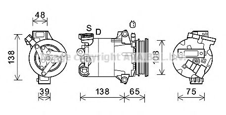 Компрессор, кондиционер AVA QUALITY COOLING FDK595