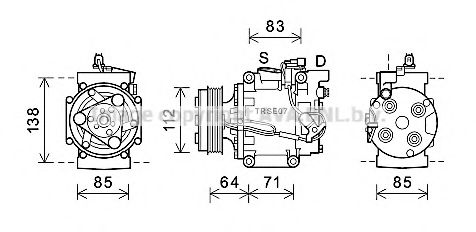 Компрессор, кондиционер AVA QUALITY COOLING HDK207