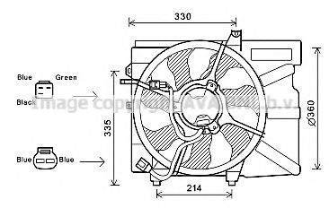 Вентилятор, охлаждение двигателя AVA QUALITY COOLING HY7531