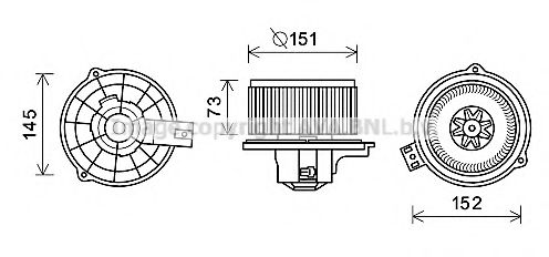 Электродвигатель, вентиляция салона AVA QUALITY COOLING KA8266