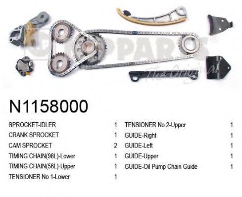 Комплект цели привода распредвала NIPPARTS N1158000