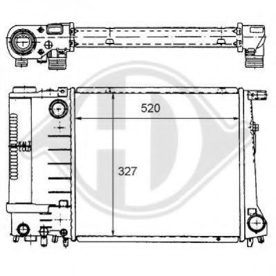Радиатор, охлаждение двигателя DIEDERICHS 8102169
