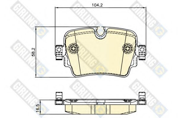 Комплект тормозных колодок, дисковый тормоз GIRLING 6120661