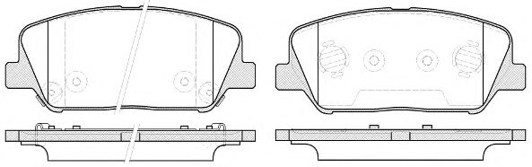 Комплект тормозных колодок, дисковый тормоз KAWE 1398 12