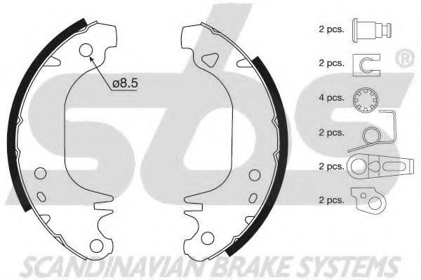 Комплект тормозных колодок sbs 18512719491