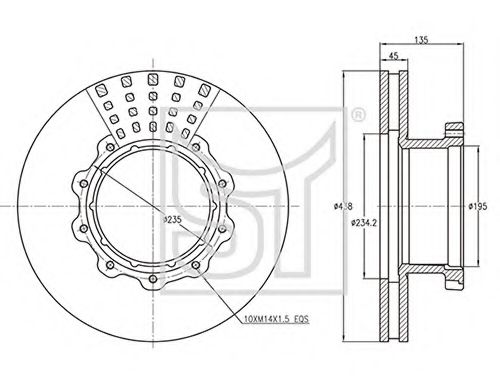 Тормозной диск ST-TEMPLIN 03.110.1926.140