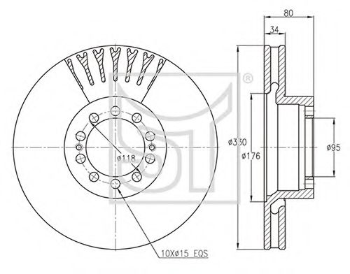 Тормозной диск ST-TEMPLIN 03.110.4255.130
