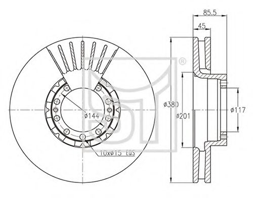 Тормозной диск ST-TEMPLIN 03.110.4255.180