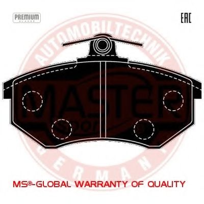 Комплект тормозных колодок, дисковый тормоз MASTER-SPORT 13046029262N-SET-MS